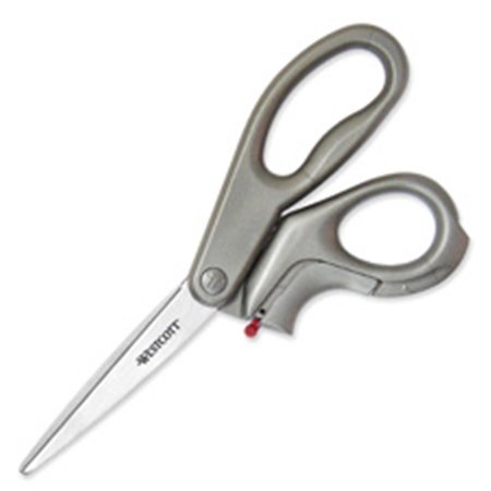 OFFICESPACE Box Cutter Scissors- Auto Retractable Blade- 3in. Cut-8in. Full- BK OF686561